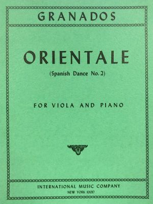 Orientale Spanish Dance No 2 Viola, Piano