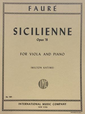 Sicilienne Op 78 Viola, Piano