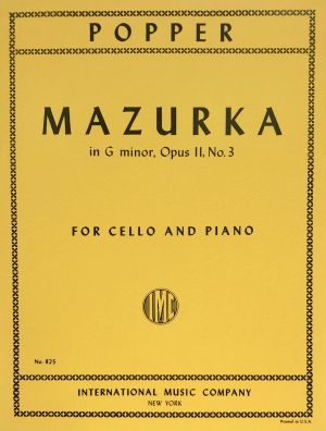 Mazurka G minor Op 11 No 3 Cello, Piano