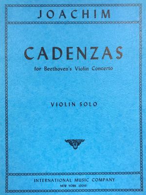 Cadenzas Beethoven's Violin Concerto Violin