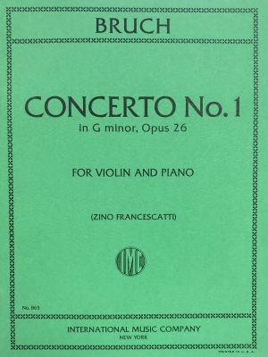 Concerto No 1 G minor Op 26 Violin, Piano