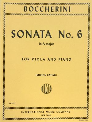 Sonata No 6 A major Viola, Piano