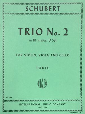 Trio No2 Bb major D 581 Violin, Viola, Cello