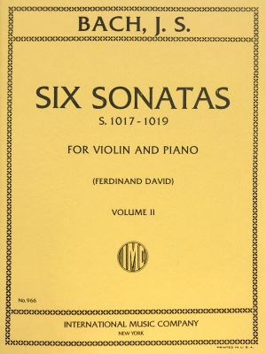 Six Sonatas S  1017-1019 Vol 2 Violin, Piano