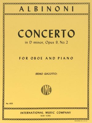 Concerto D minor Op 9 No 2 Oboe, Piano