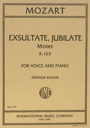 Exsultate, Jubilate Motet K 165 Voice, Piano