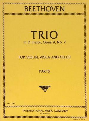 Trio D major Op 9 No 2 Violin, Viola, Cello