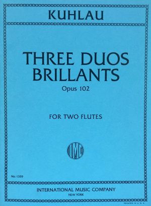 Three Duos Brillants Op 102 2 Flutes
