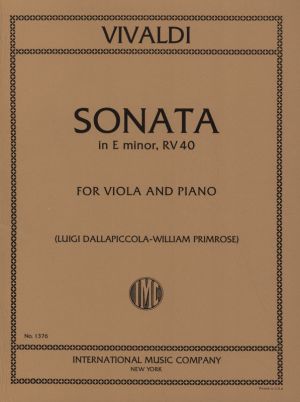 Sonata E Min Rv 40 Viola, Piano