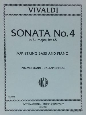 Sonata No 4 Bb major RV 45 Double Bass, Piano