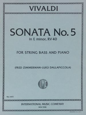 Sonata No 5 E minor RV 40 Double Bass, Piano