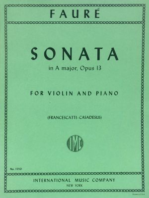 Sonata A major Op 13 Violin, Piano