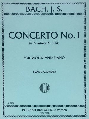 Concerto No 1 A minor S 1041 Violin, Piano