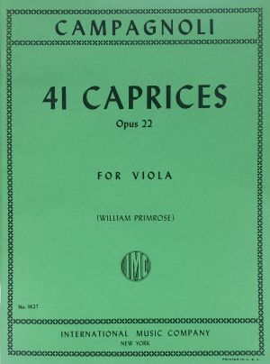 41 Caprices Op 22 Viola