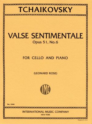 Valse Sentimentale Op 51 No 6 Cello