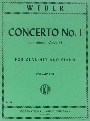 Concerto No 1 F minor Op 73 Clarinet, Piano