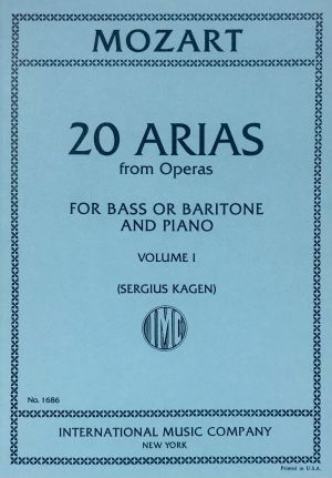 20 Arias from Operas Bass or Baritone, Piano Vol 1