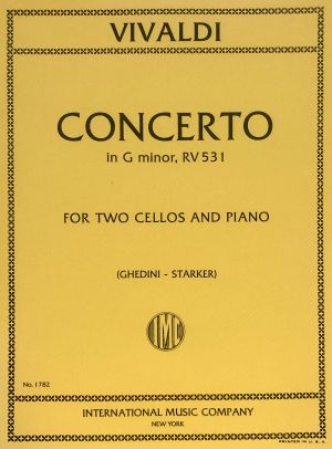 Concerto G minor RV 531 2 Cellos, Piano
