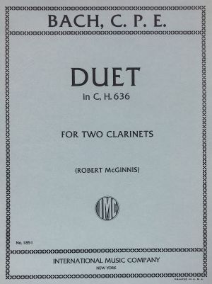 Duet C, H. 636 2 Clarinets