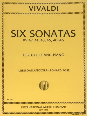Six Sonatas Cello, Piano