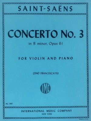 Concerto No 3 B minor Op 61 Violin, Piano