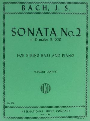 Sonata No 2 D major S 1028 Double Bass, Piano