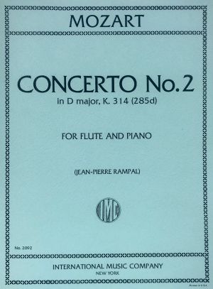 Concerto No 2 D major K 314 (285d) Flute, Piano