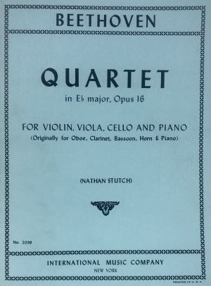 Quartet Eb major Op 16 Violin, Viola, Cello, Piano