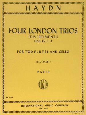 Four London Trios (Divertimenti) Hob IV 1-4 2 Flutes, Cello