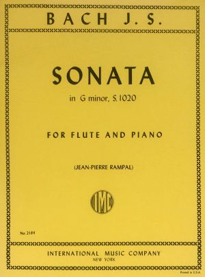Sonata G minor S 1020 Flute, Piano
