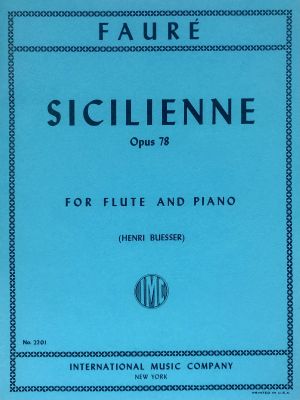 Sicilienne Op 78 Flute, Piano
