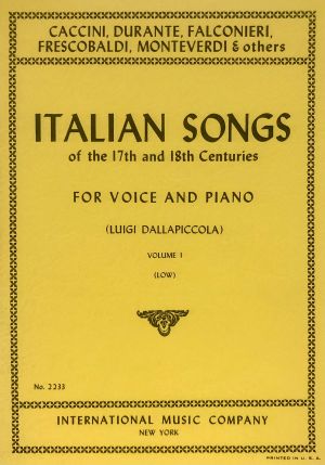 Italian Songs of the 17th and 18th Centuries Low Voice, Piano Vol 2