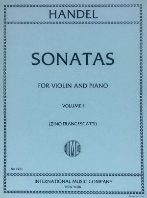 Sonatas Violin, Piano Vol 1