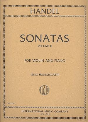6 Sonatas Vol 2 D major E major A major Violin, Piano
