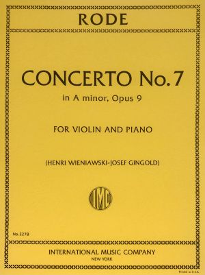 Concerto No 7 A minor Op 9 Violin, Piano