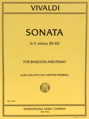 Sonata E minor RV 40 Bassoon, Piano