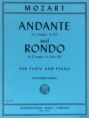 Andante C major and Rondo D major Flute, Piano