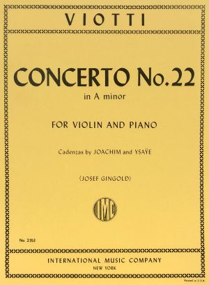 Concerto No 22 A minor Violin, Piano