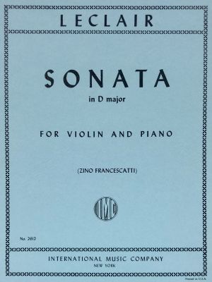 Sonata D major Violin, Piano