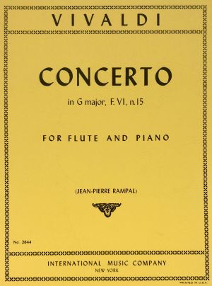 Concerto G major F.VI No 15 Flute, Piano