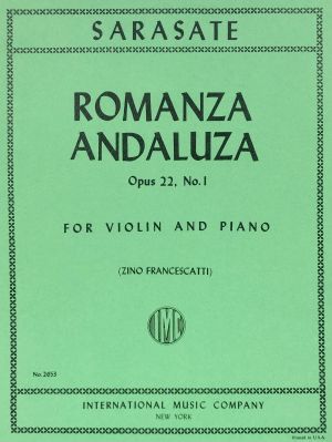 Romanza Andaluza Op 22 No 1 Violin, Piano