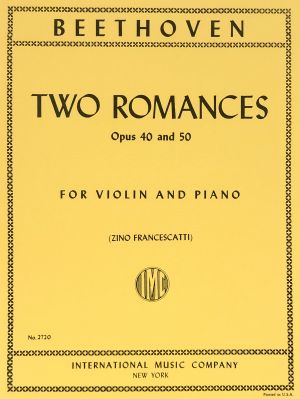 Two Romances Op 40 and 50 Violin, Piano