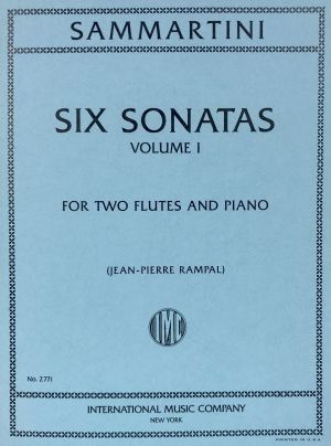 Six Sonatas 2 Flutes, Piano Vol 1