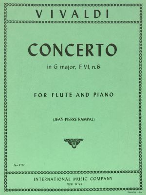 Concerto G major F.VI No 6 Flute, Piano