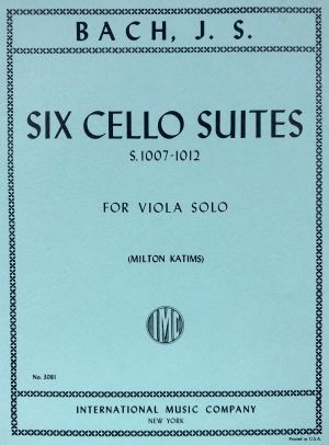 Six Cello Suites S 1007-1012 Viola
