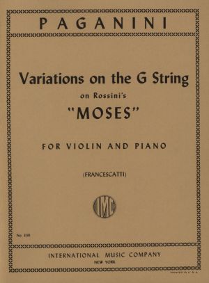 Variations on the G String on Rossini's 'Moses' for Violin, Piano