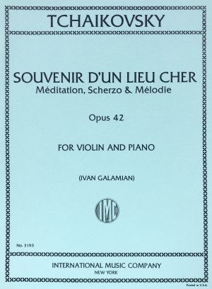 Souvenir D'un Lieu Cher Op 42 Violin, Piano