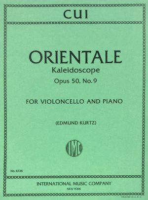 Orientale Kaleidoscope Op 50 No 9 Cello, Piano