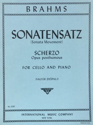 Sonatensatz (Sonata Movement) Scherzo Cello, Piano