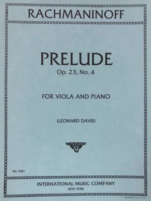 Prelude Op 23 No 4 Viola, Piano